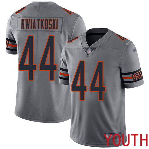 Chicago Bears Limited Silver Youth Nick Kwiatkoski Jersey NFL Football #44 Inverted Legend->chicago bears->NFL Jersey